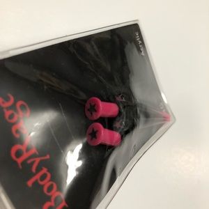 NWT Pink & Black Star BodyRage Tapers & Gauges